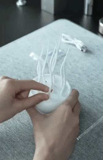 RGB Gradient Jellyfish Atmosphere Bedside Lamp with Rechargeable Function, Touch Sensor, and Voice Control
